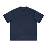 FNDMNTLS. Black Logo Heavyweight Graphic T-Shirt Navy / XS