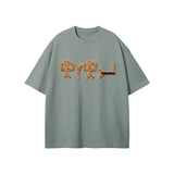 FNDMNTLS. Tshirts Paris Green / S FNDMNTLS.x Yahuah Streetwear Unisex Earth Tone Heavyweight Loose Fit FOG Graphic T-Shirt