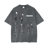 Nephilim Oversize Snow Wash Black Graphic Tee Pirate Gray / S