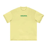 FNDMNTLS. Green Logo Heavyweight Earth Tone Graphic T-Shirt Yellow / XS