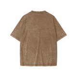 Brown short-sleeved kids t-shirt from Snow Washed Kids graphic Dino Tee collection