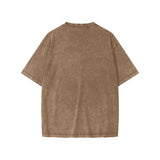 Brown short-sleeved kids t-shirt from Snow Washed Kids graphic Dino Tee collection