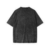 Distressed gray Washed Kids Graphic Dino Tee showcasing snow washed kids style in inch cm details