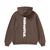 High Neck Insulated FOG Solid Color Fleece Hoodie - 385 GSM