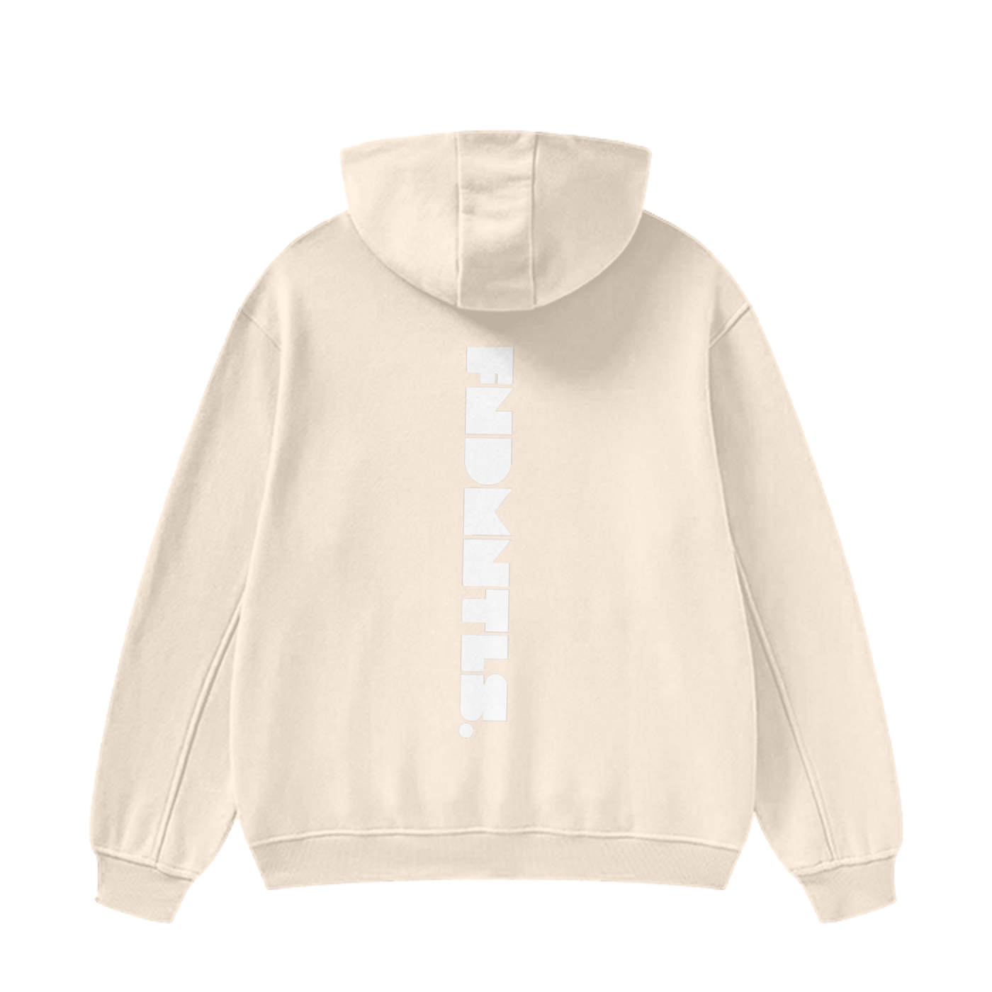 FNDMNTLS. White Logo High Neck Insulated FOG Solid Color Fleece Hoodie - 385 GSM - Heretic - s Streetwear - Casual Cotton Hoodie - Casual Fashion -  product_type