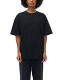 Black oversized t-shirt from Angel Wings Fndmntls featuring wings fndmntls graphic design