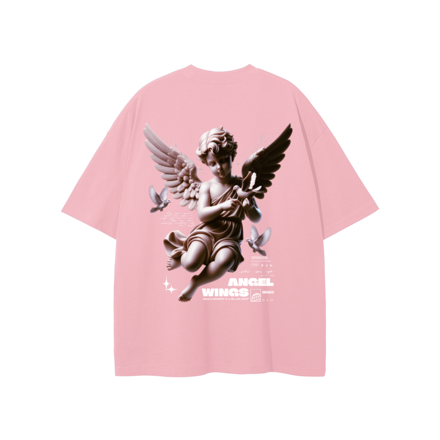 Heretic - s Angel Wings Graphic Tshirt - Heretic - s Streetwear - Casual T-shirt - Cotton T-shirt -  product_type