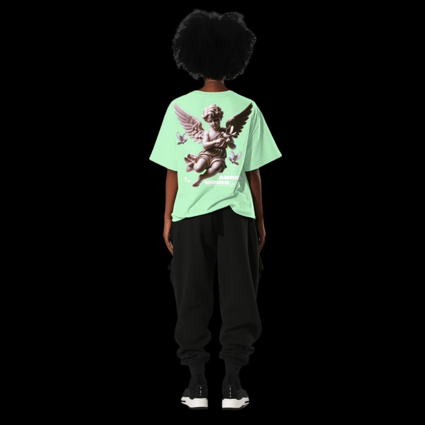 Heretic - s Angel Wings Graphic Tshirt - Heretic - s Streetwear - Casual T-shirt - Cotton T-shirt -  product_type