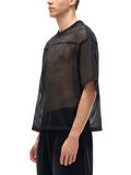 Black mesh t-shirt from Eternal Bonds Boxy Net collection, breathable and stylish