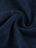Dark blue heavyweight snow-washed polo fabric with textured denim weave, inch and cm