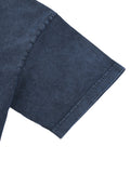 Blue denim sleeve of Heavyweight Snow-Washed Polo with Bird Emblem, 4 inch length