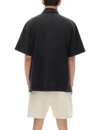 Heretic - s Not Official NBA Heavyweight Snow - Washed Graphic Tshirt Polo - Heretic - s Streetwear - Cotton Polo - Heavyweight Polo -  product_type