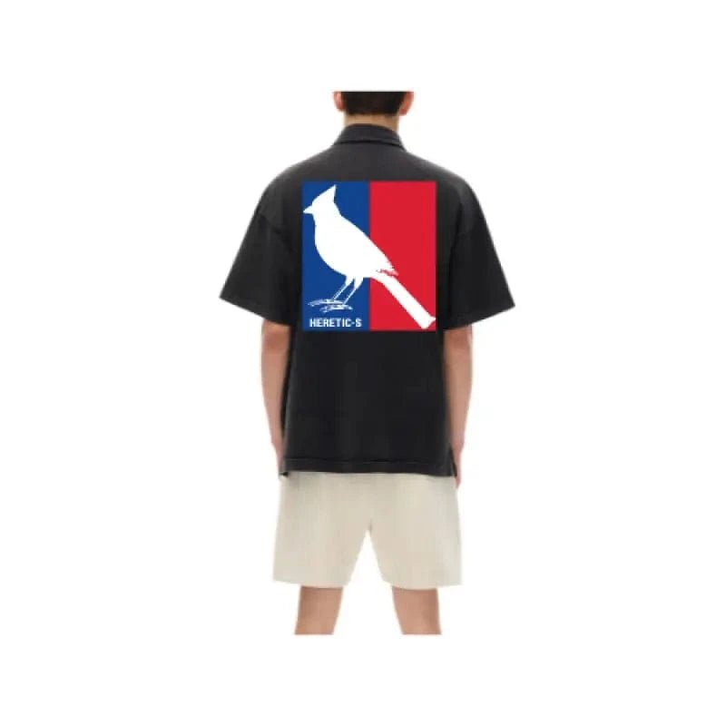 Heretic - s Not Official NBA Heavyweight Snow - Washed Graphic Tshirt Polo - Heretic - s Streetwear - Cotton Polo - Heavyweight Polo -  product_type