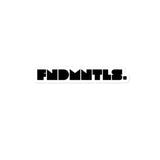 Stylish FNDMNTLS. bubble-free sticker featuring bold black text and clean white outline, great for arts and crafts embellishment.