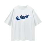Los Angeles Oversize Deep Drop Shoulder Graphic T-shirt Lucent White / S