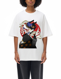 I Love FNDMNTLS. Oversize Deep Drop Shoulder Graphic Tshirt - Tshirts