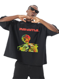 hip hop male wearing im dead graphic tshirt