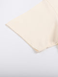 Sleeve detail of beige Mark the Believer Tee showing clean stitching. Soft cotton fabric ensures a comfortable fit.