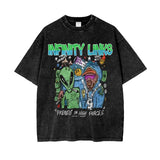 Oversize Snow Washed T-Shirt - Black / S