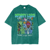 Oversize Snow Washed T-Shirt - Dark Green / S
