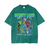 Oversize Snow Washed T-Shirt - Dark Green / S