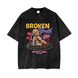 Oversize Snow Washed T-Shirt - Black / S