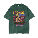 Oversize Snow Washed T-Shirt - Dark Green / S