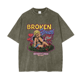 Oversize Snow Washed T-Shirt - Gray Green / S