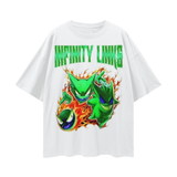 Oversize Deep Drop Shoulder Tee - 190 GSM - Lucent White / S