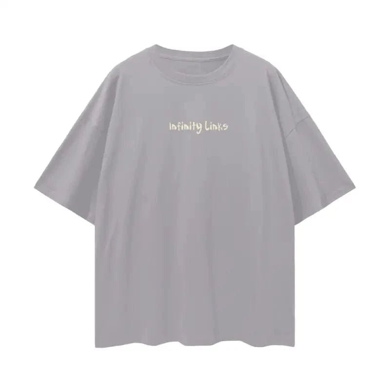 Infinity Links Let Happiness Bloom Oversize Deep Drop Shoulder Tee - 190 GSM - Heretic - s Streetwear - Boxy Fit