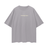 Oversize Deep Drop Shoulder Tee - 190 GSM - Light Gray / S