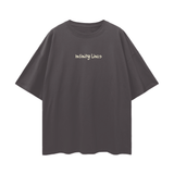 Oversize Deep Drop Shoulder Tee - 190 GSM - Dark Gray / S