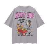 Oversize Deep Drop Shoulder Tee - 190 GSM - Light Gray / S