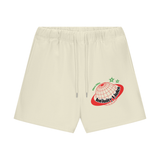 Streetwear Unisex Heavyweight 460G Fleece Loose Fit Shorts - Bone / XS
