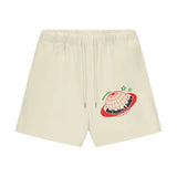Streetwear Unisex Heavyweight 460G Fleece Loose Fit Shorts - Bone / XS