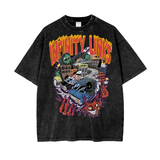 Acid Wash Oversize T-Shirt - 250 GSM - Black / S