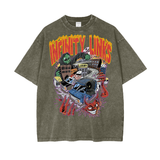 Acid Wash Oversize T-Shirt - 250 GSM - Gray Green / S