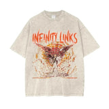 Infinity Links Web Oversize Snow Washed T-Shirt Apricot / S