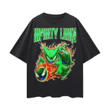 Infinity Links  Goblin Oversize Deep Drop Shoulder Graphic Tshirt - 190 GSM Black Beauty / S