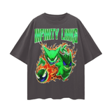 Infinity Links  Goblin Oversize Deep Drop Shoulder Graphic Tshirt - 190 GSM Dark Gray / S