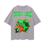 Infinity Links  Goblin Oversize Deep Drop Shoulder Graphic Tshirt - 190 GSM Light Gray / S