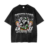 Infinity Links Vibes Oversize Snow Washed Graphic T-shirt - Heretic - s Streetwear - Cotton T-shirt - graphic T-shirt -  product_type
