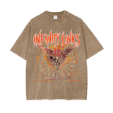 Oversize Snow Washed T-Shirt - Light Brown / S