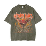 Infinity Links Web Oversize Snow Washed T-Shirt - Heretic - s Streetwear - Casual Fashion - Casual Streetwear -  product_type