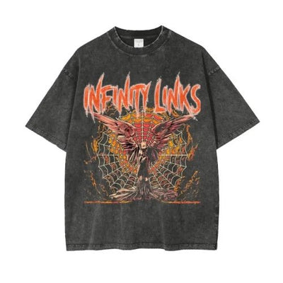 Web of Life Oversize Snow Washed T-Shirt - Heretic-s Streetwear - Casual Fashion