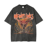 Infinity Links Web Oversize Snow Washed T-Shirt - Heretic - s Streetwear - Casual Fashion - Casual Streetwear -  product_type