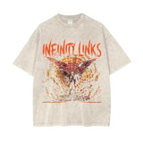 Infinity Links Web Oversize Snow Washed T-Shirt - Heretic - s Streetwear - Casual Fashion - Casual Streetwear -  product_type