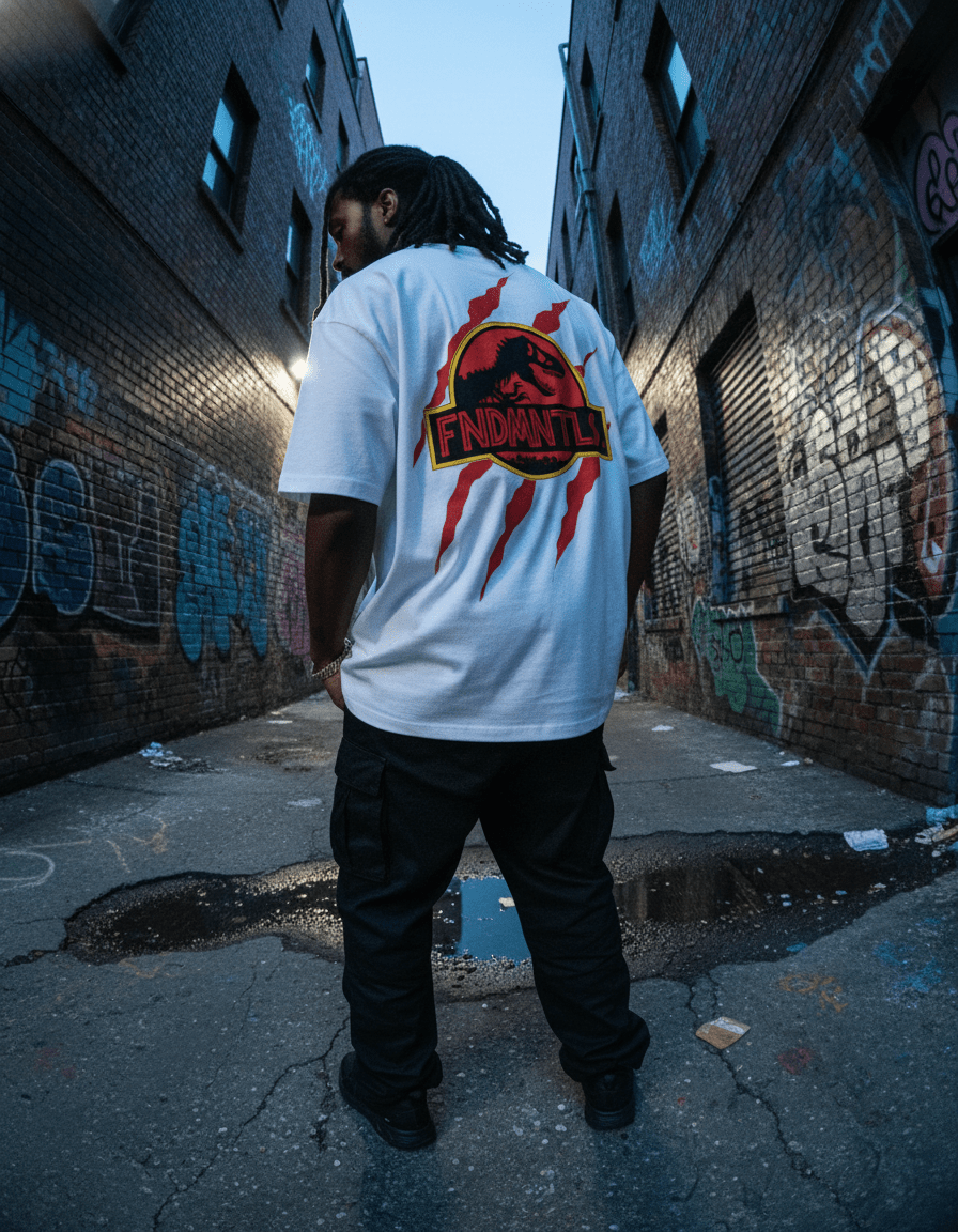 Jurassic Park Footprint Graphic Tshirt - Heretic - s Streetwear - cotton t shirt - FNDMNTLS -  product_type