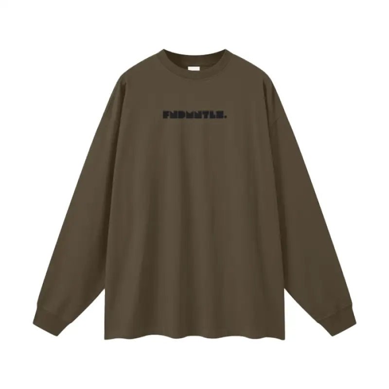 Logo Heavyweight Earth Tone Long Sleeve Graphic T-shirt - Heretic - s Streetwear - casual wear - cotton t-shirt -  product_type