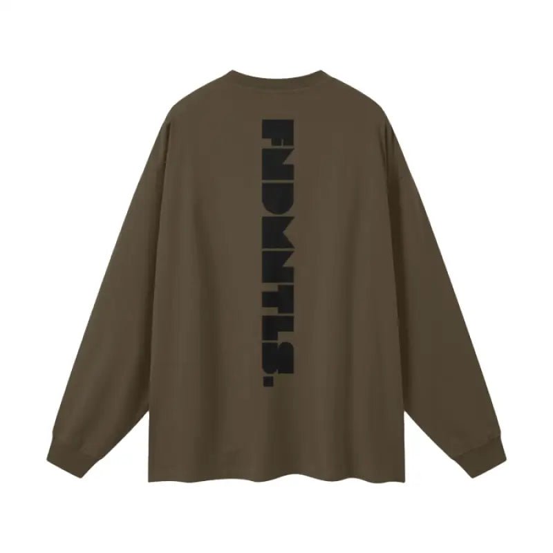 Logo Heavyweight Earth Tone Long Sleeve Graphic T-shirt - Heretic - s Streetwear - casual wear - cotton t-shirt -  product_type